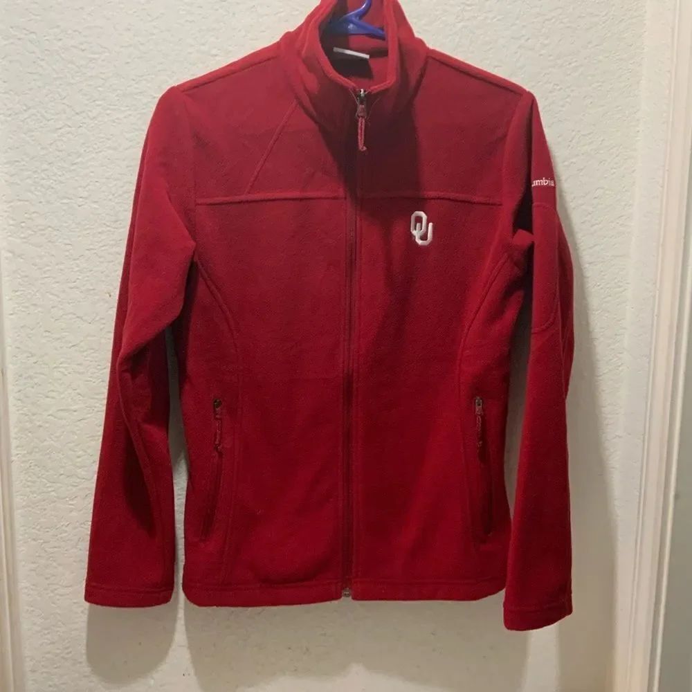 Columbia Oklahoma Sooners Fleece Jacket size S NWOT